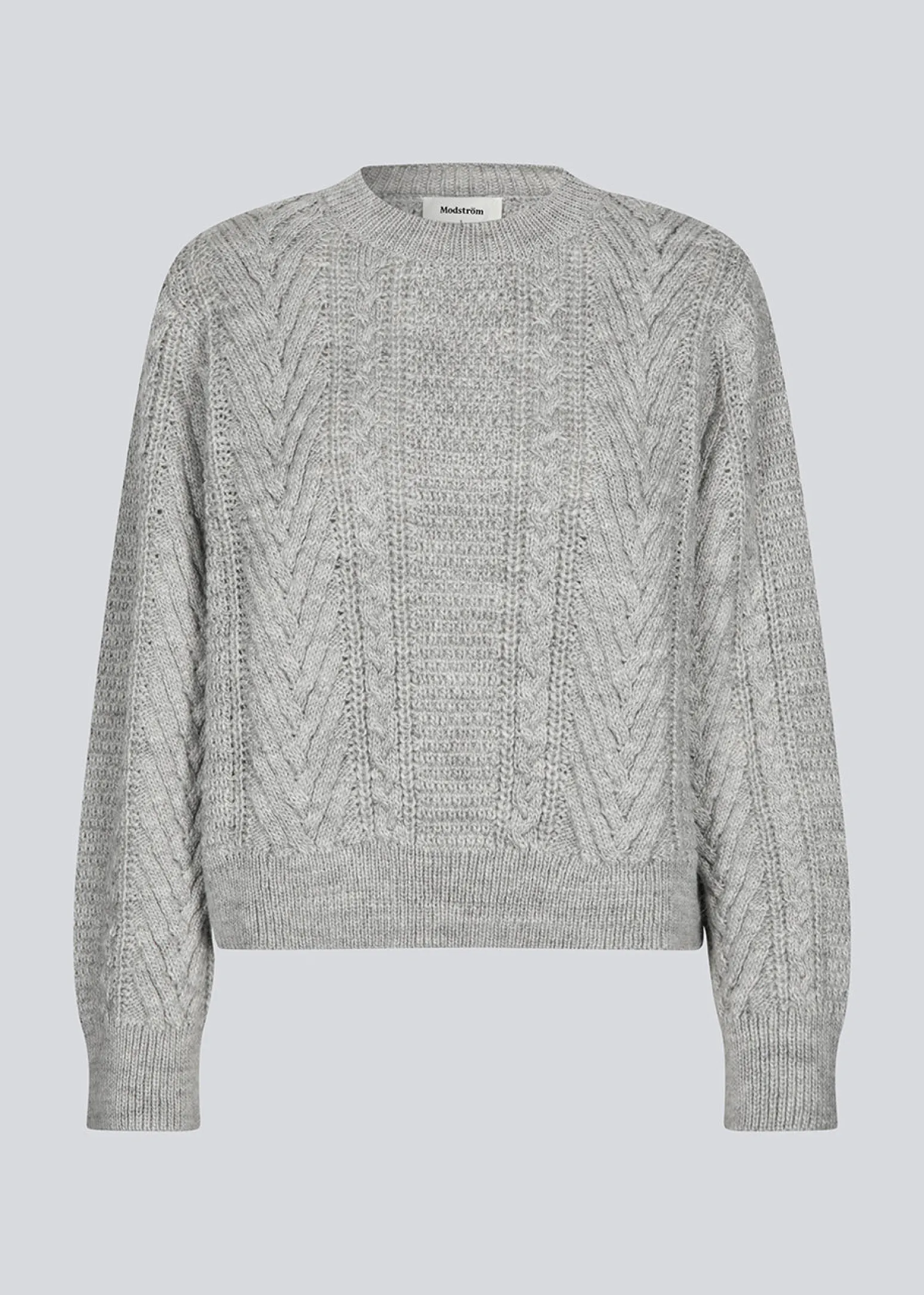 Modström GrannonMD o-neck - Grey Melange< Strik & Bluser