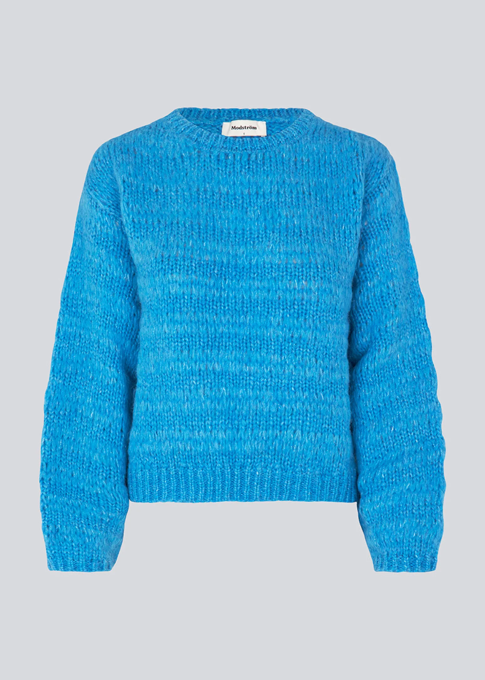 Modström GroverMD o-neck - Bonnie Blue< Strik & Bluser