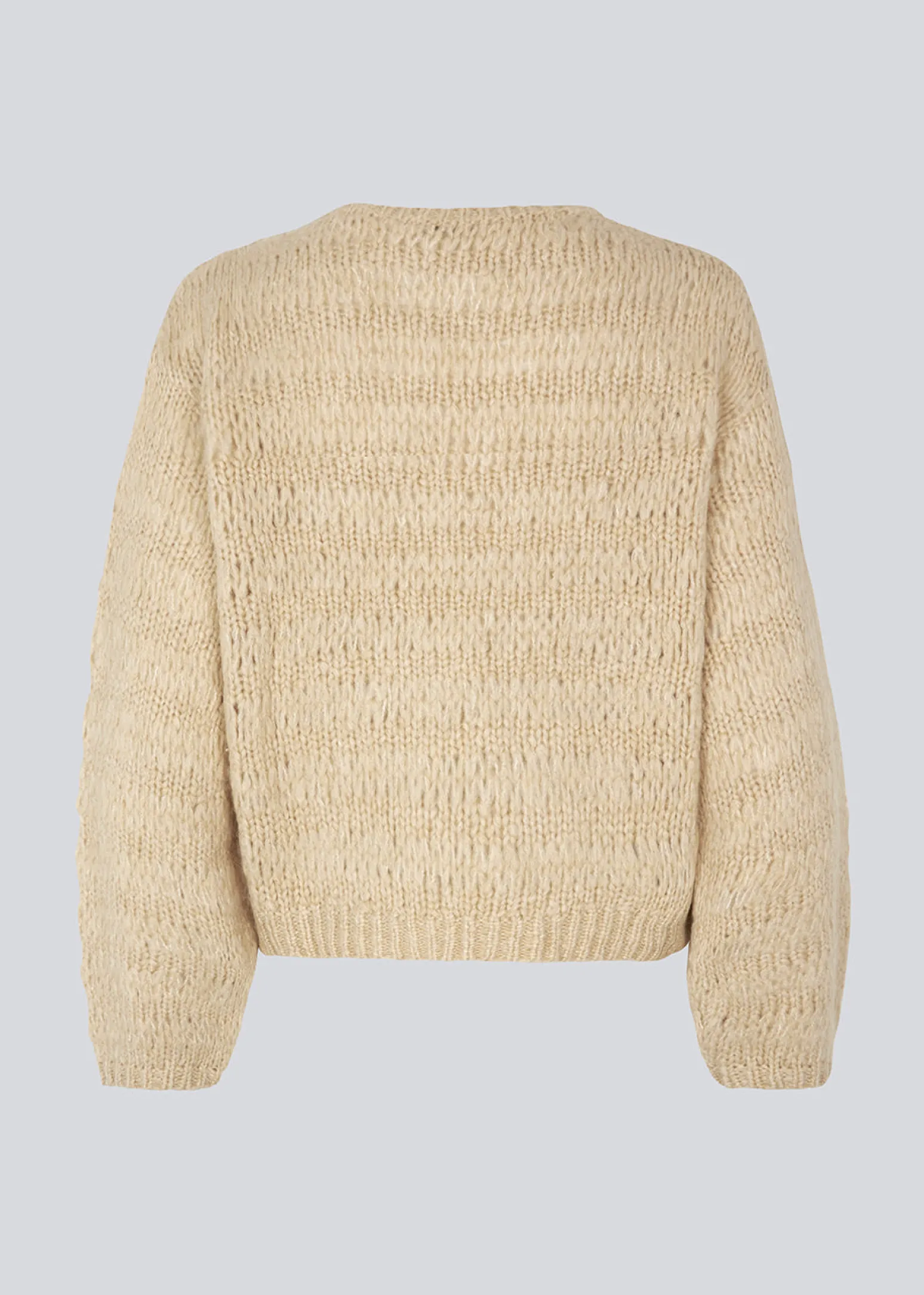 Modström GroverMD o-neck - Ivory Cream< Strik & Bluser