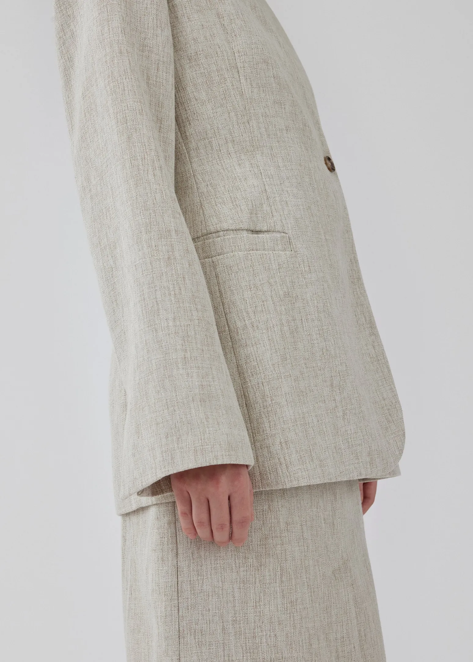 Modström HaleyMD blazer - Summer sand melange< Jakkesæt|Blazere