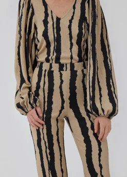 Modström HarlandMD print pants - Torn Lines< Bukser