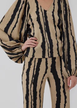 Modström HarlandMD print top - Torn Lines< Toppe