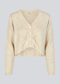 Modström HeatMD cardigan - Summer Sand< Strik & Bluser