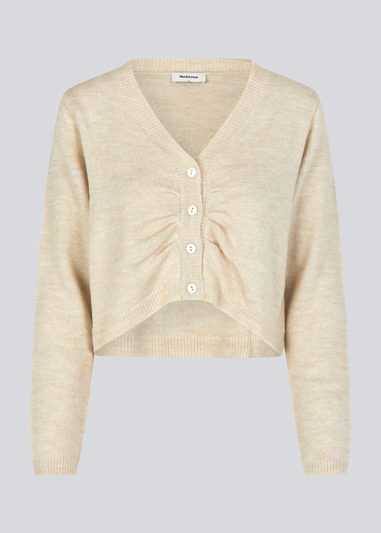 Modström HeatMD cardigan - Summer Sand< Strik & Bluser
