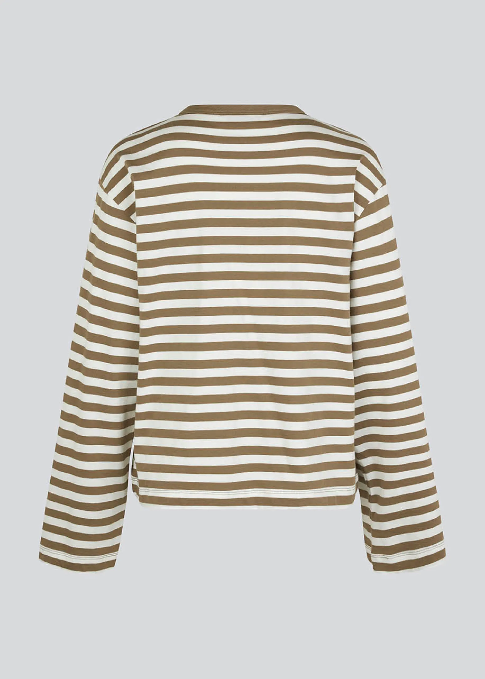 Modström HellenMD LS stripe t-shirt - Dune White Stripe< T-Shirts