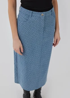 Modström HennesyMD skirt - Structured Medium Blue< Nederdele|Denim