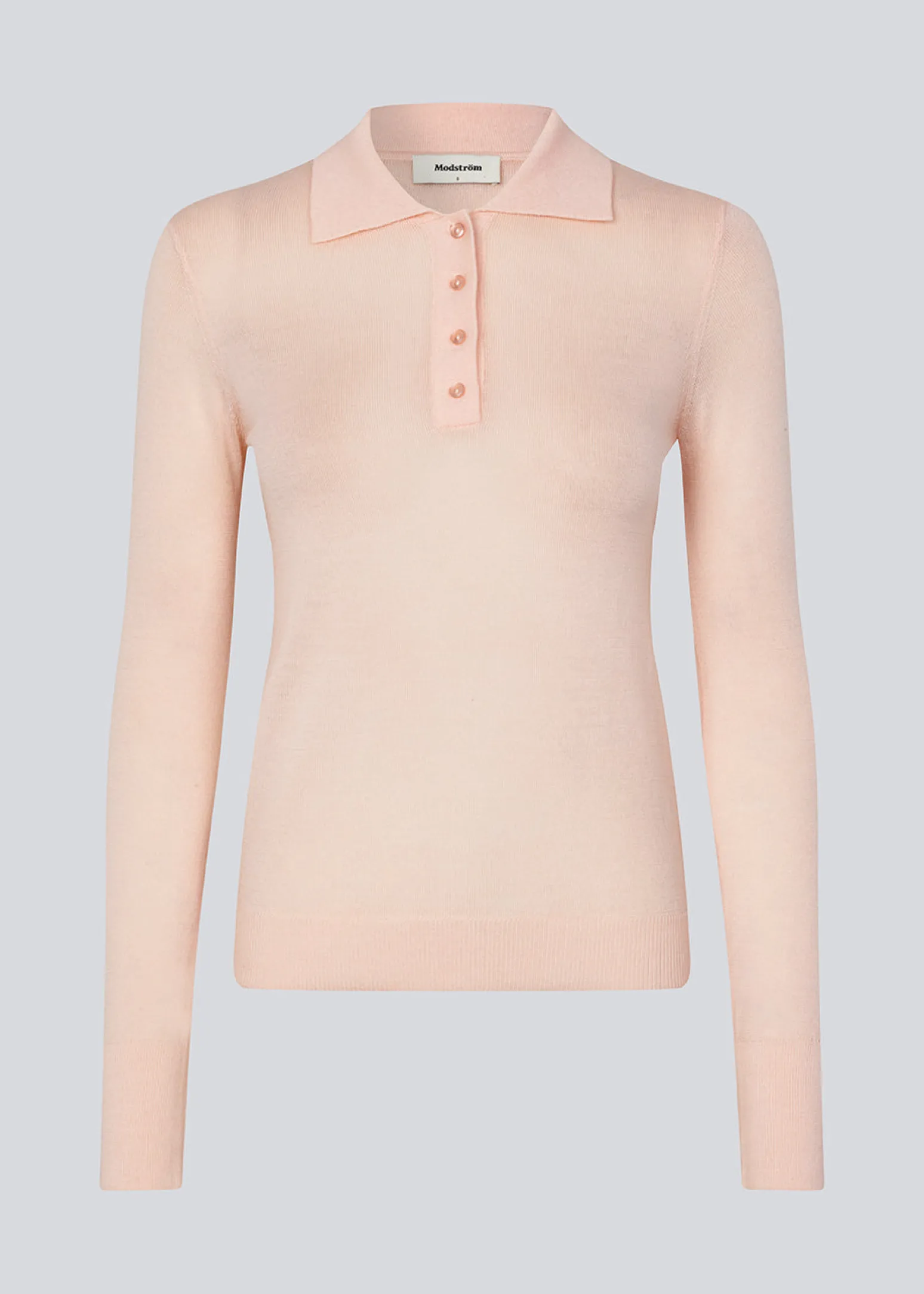 Modström HirokiMD polo - Pale Pink< Strik & Bluser