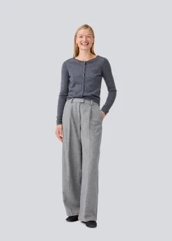 Modström HirokiMD short cardigan - Dark Grey Melange< Strik & Bluser