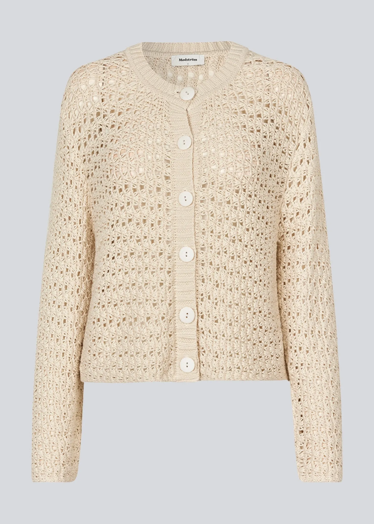 Modström HobbsMD solid cardigan - Summer Sand< Strik & Bluser