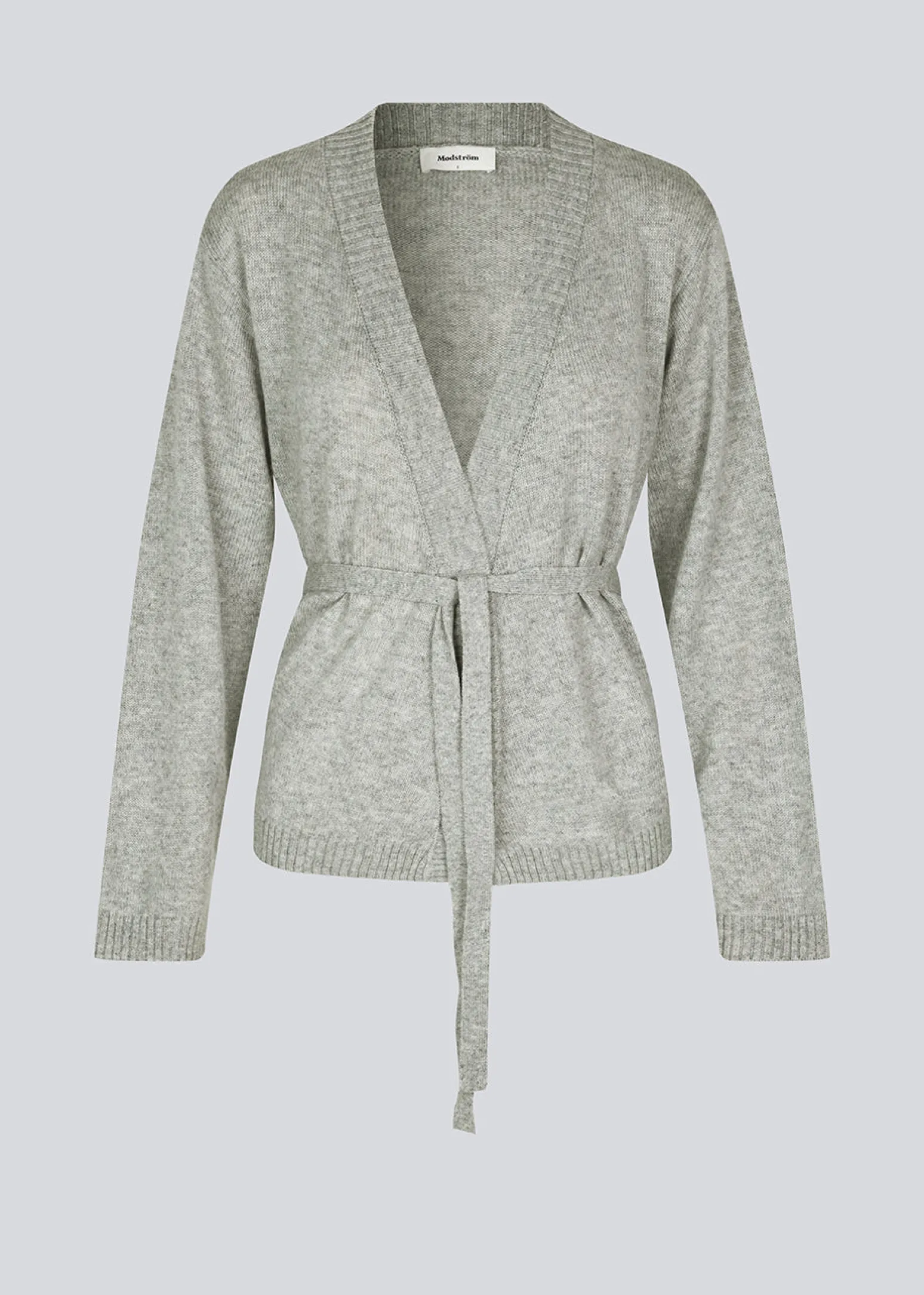 Modström HowieMD cardigan - Grey Melange< Strik & Bluser