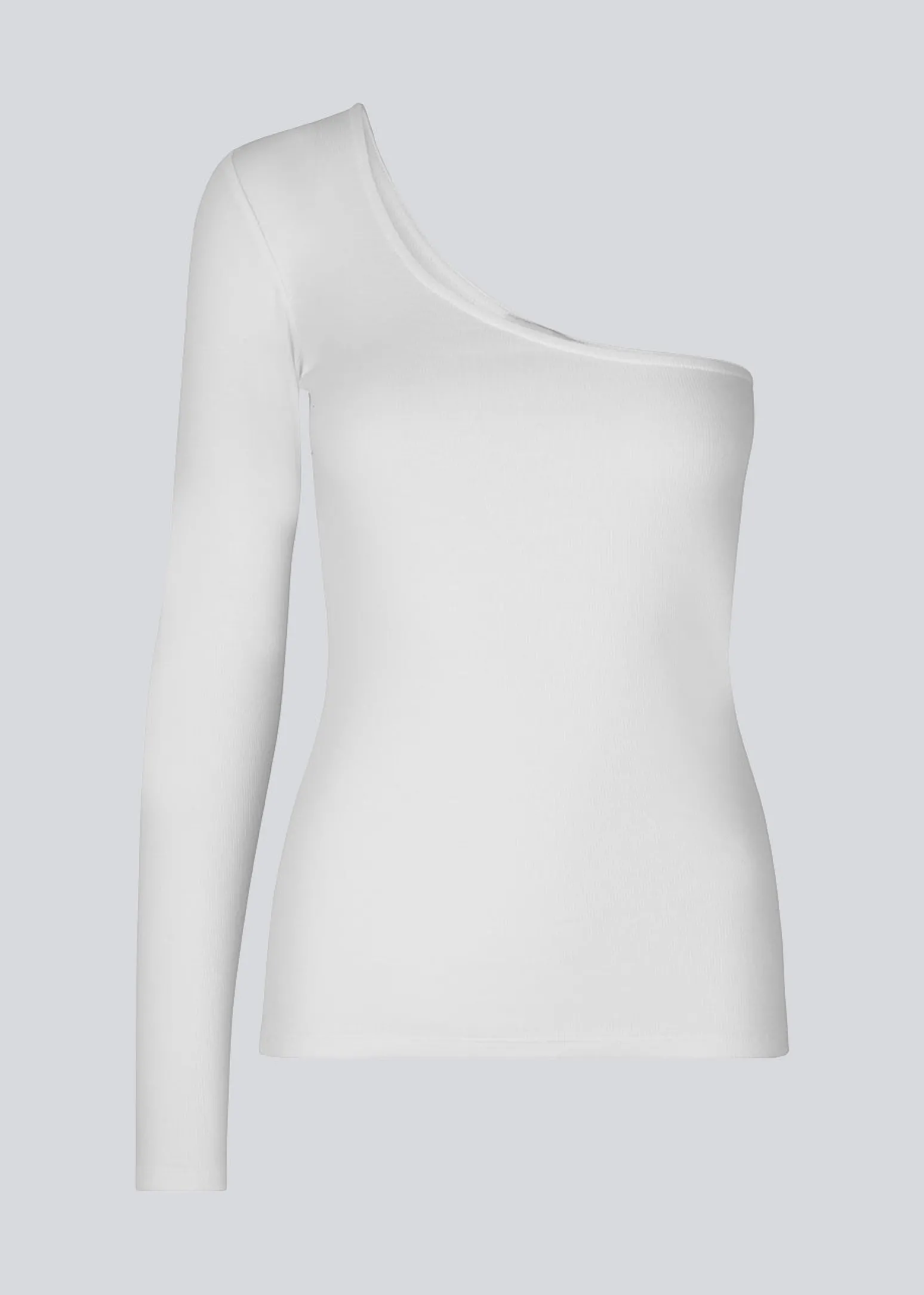 Modström IgorMD one shoulder LS top - Off White< Toppe