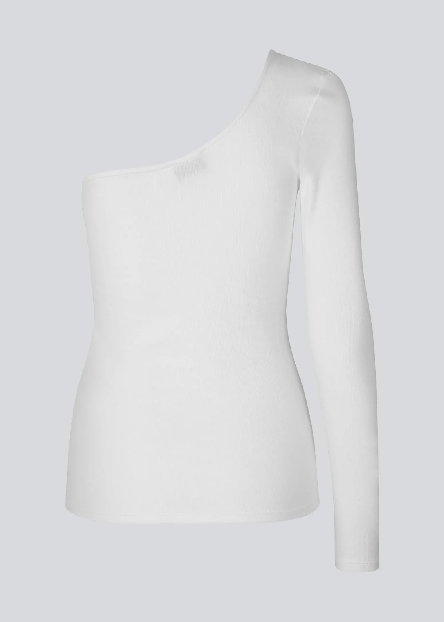 Modström IgorMD one shoulder LS top - Off White< Toppe