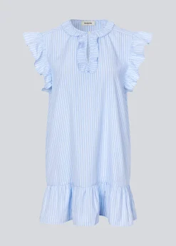 Modström InaraMD dress - Light Blue stripe< Kjoler