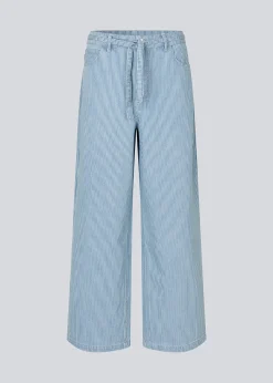Modström IsoldeMD pants - Soft Blue Stripe< Denim|Bukser