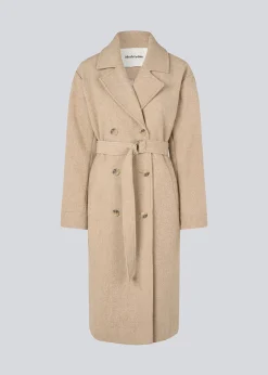 Modström JakariMD coat - Beige Twill Melange< Frakker & Jakker