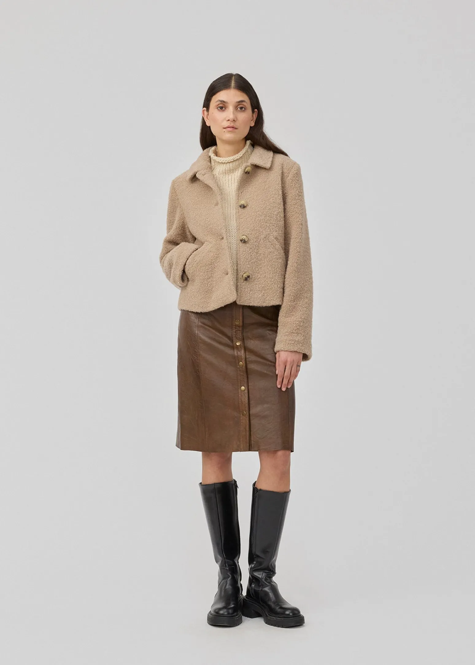 Modström JustyMD short jacket - White Pepper< Frakker & Jakker