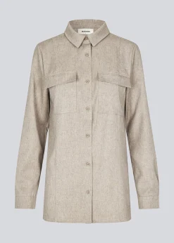 Modström KalemMD shirt - Beige melange< Skjorter