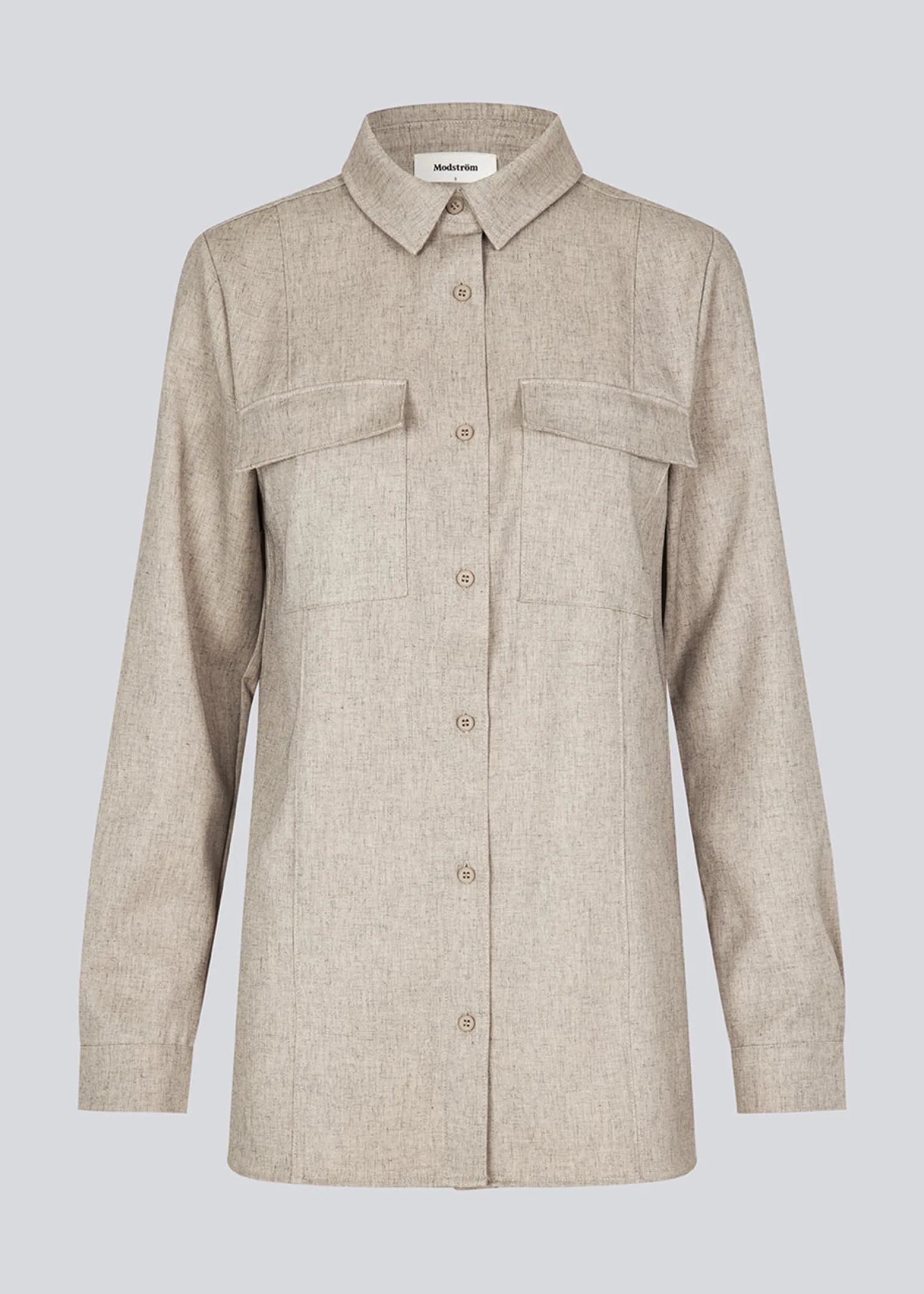 Modström KalemMD shirt - Beige melange< Skjorter