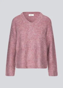 Modström KaneMD v-neck - Sparkling Grape Melange< Strik & Bluser