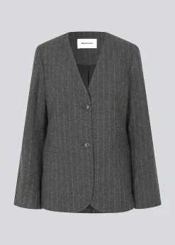 Modström KristolMD blazer - Dark Grey Pinstripe< Jakkesæt|Blazere