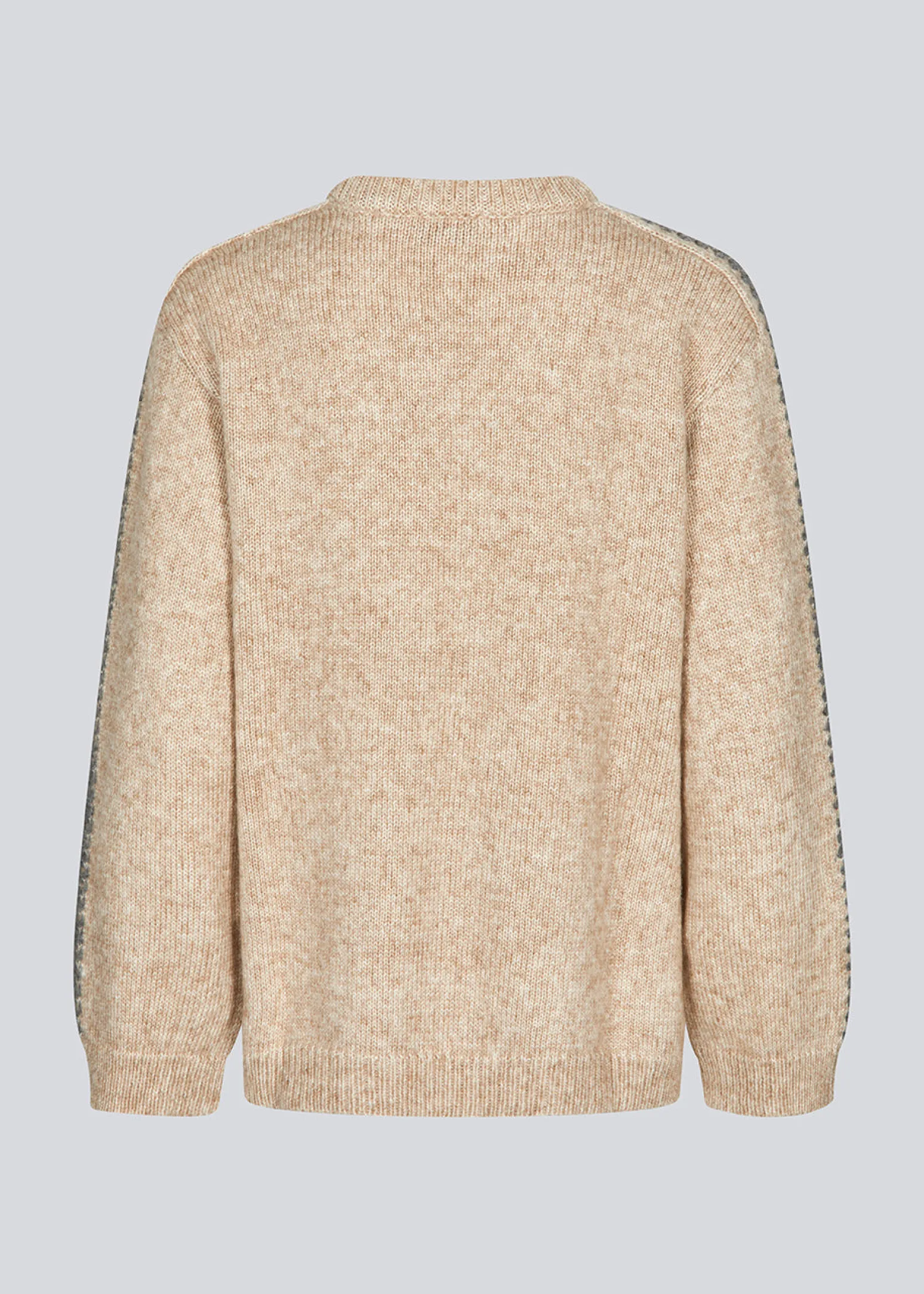 Modström LineMD o-neck - Beige melange< Strik & Bluser