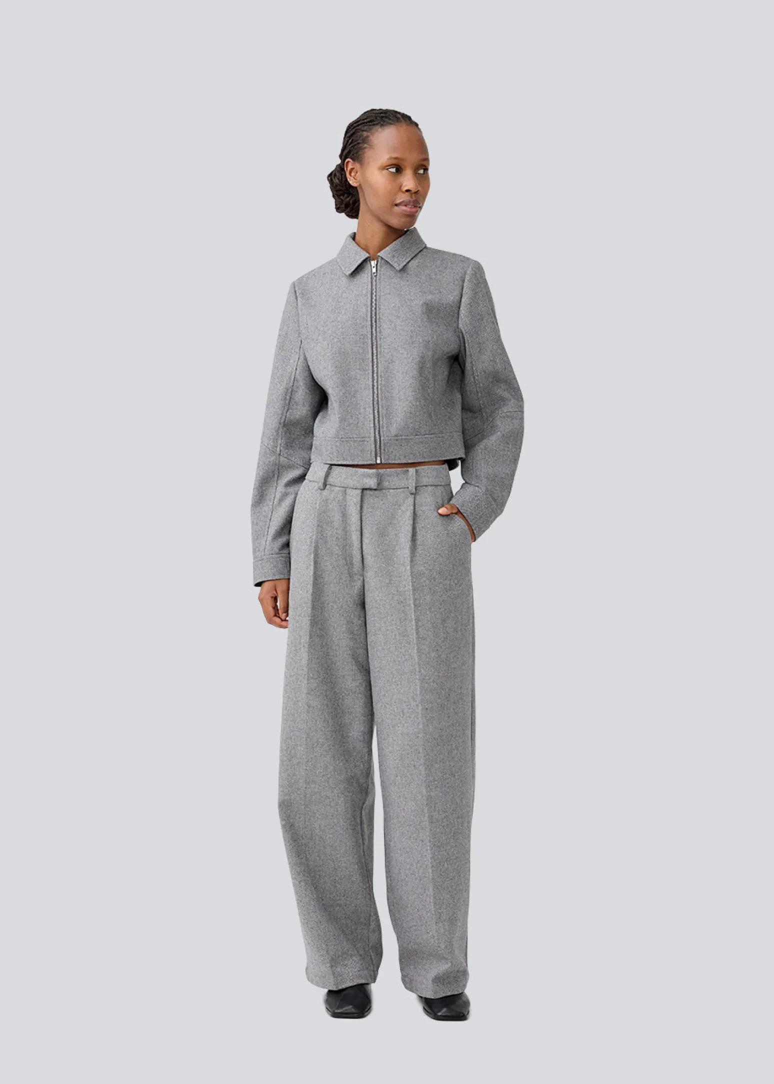 Modström LissieMD pants - Grey Melange< Jakkesæt|Bukser