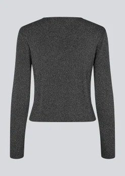 Modström LuckyMD cardigan - Dark Silver< Strik & Bluser