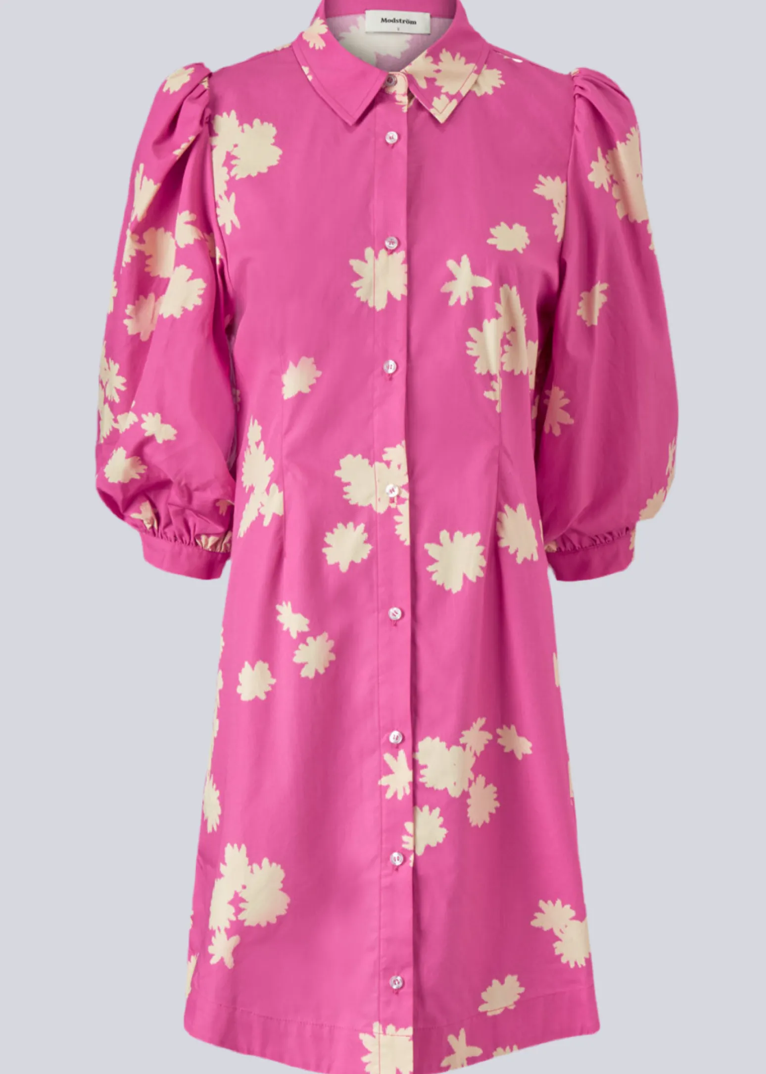 Modström Milan print dress - Wind Flower Pink< Kjoler