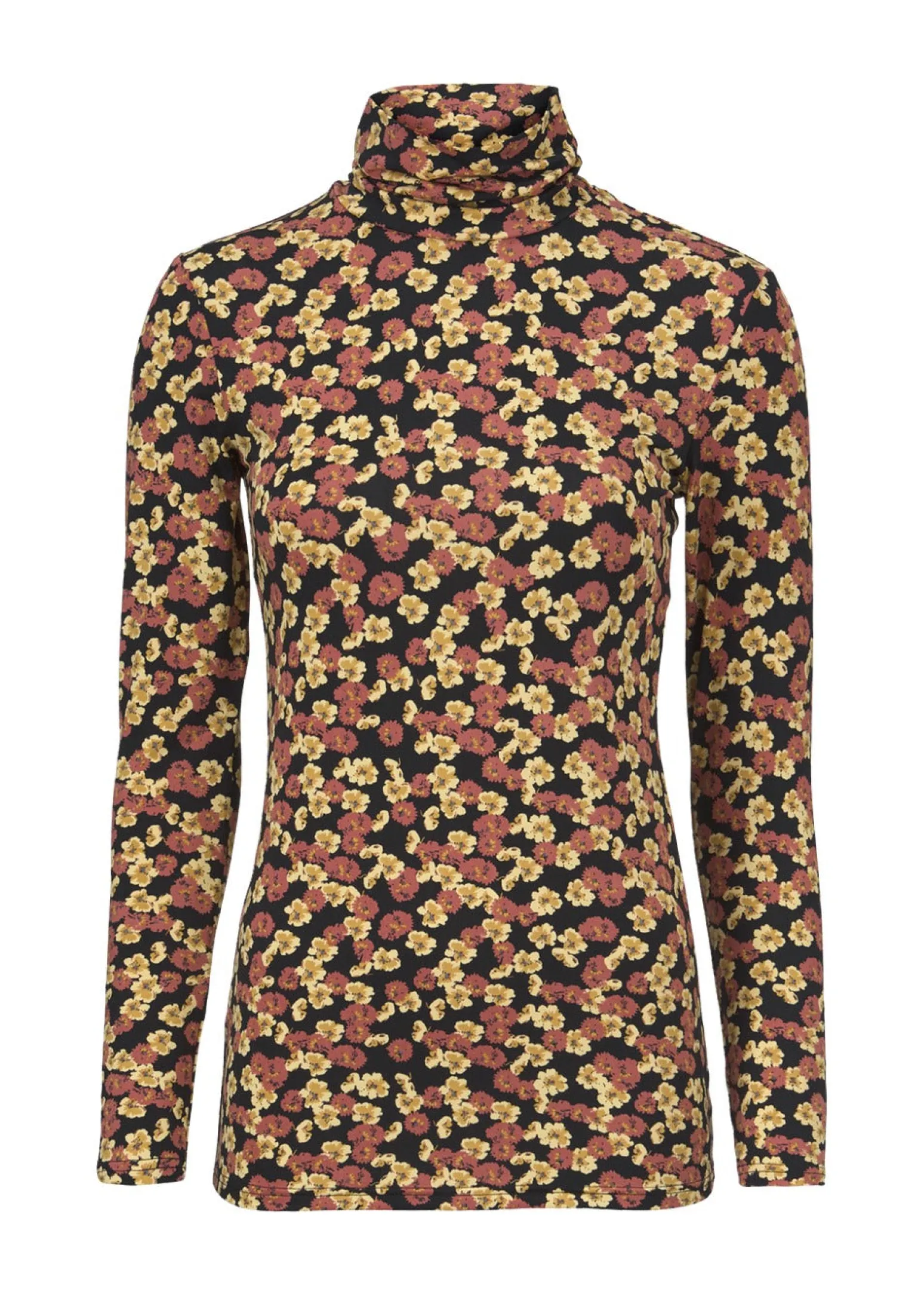 Modström Preloved Alex print rollneck, varen er en brugt style - Flower mix< Preloved