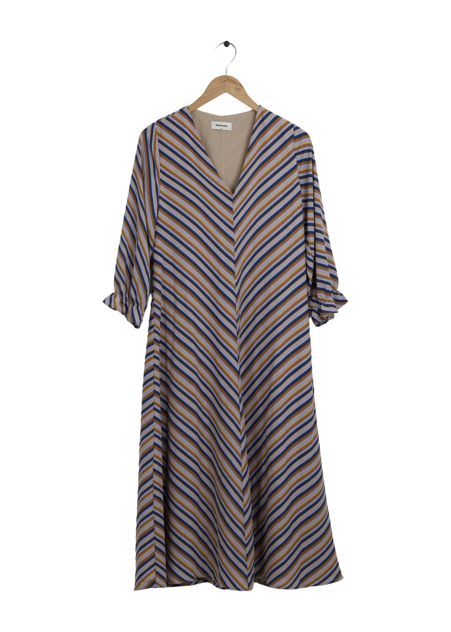 Modström Preloved Clementine print dress - Faded Dark Stripe< Preloved