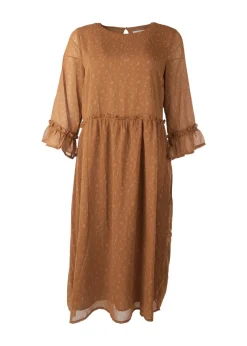 Modström Preloved Costa print dress, varen er en brugt style - Brown Strokes< Preloved