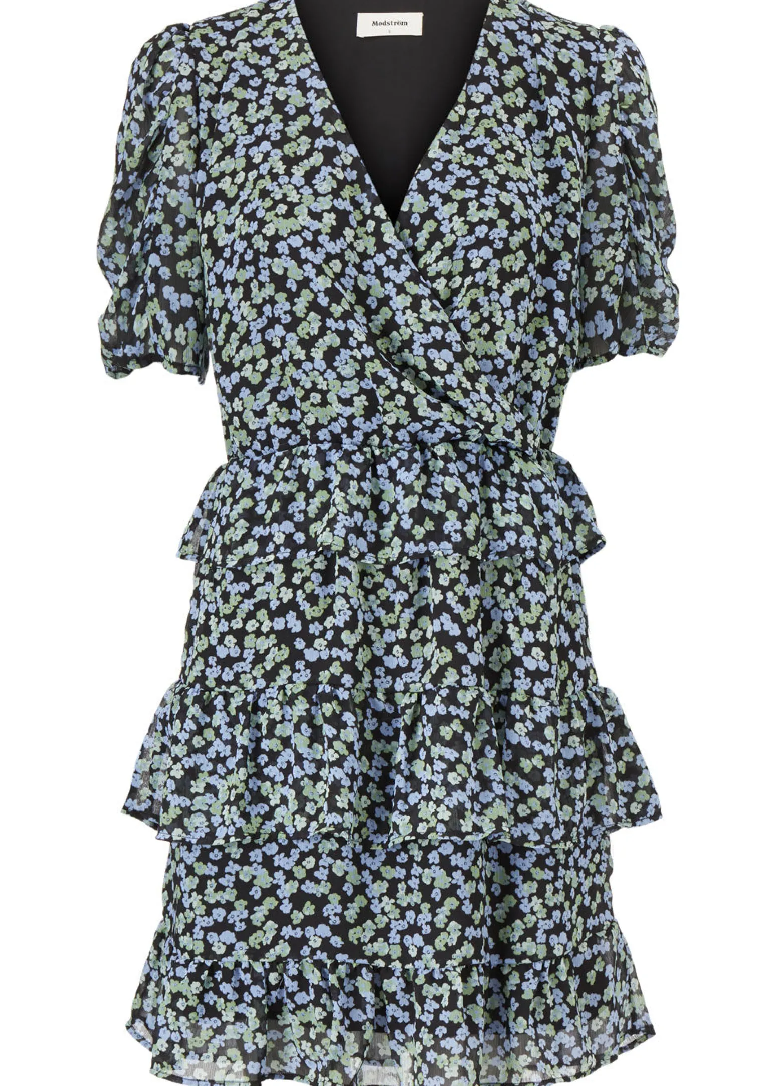 Modström Preloved Earl print dress, varen er en brugt style - Blue Mini Floral< Preloved
