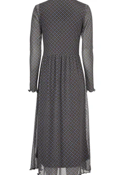 Modström Preloved Fairy print dress, varen er en brugt style - Blue Camel Check< Preloved