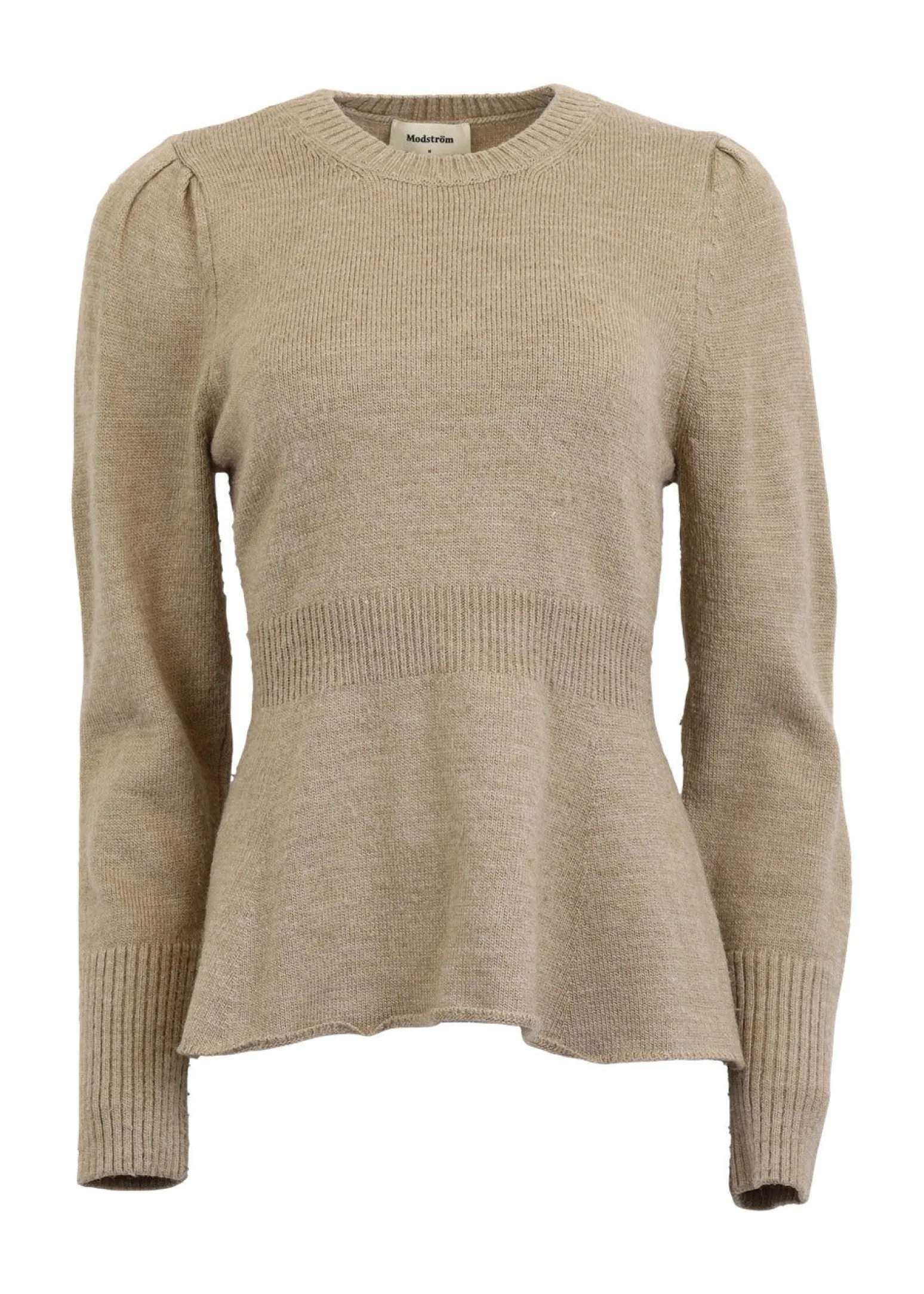 Modström Preloved Hedvig o-neck, varen er en brugt style - Powder Sand< Preloved