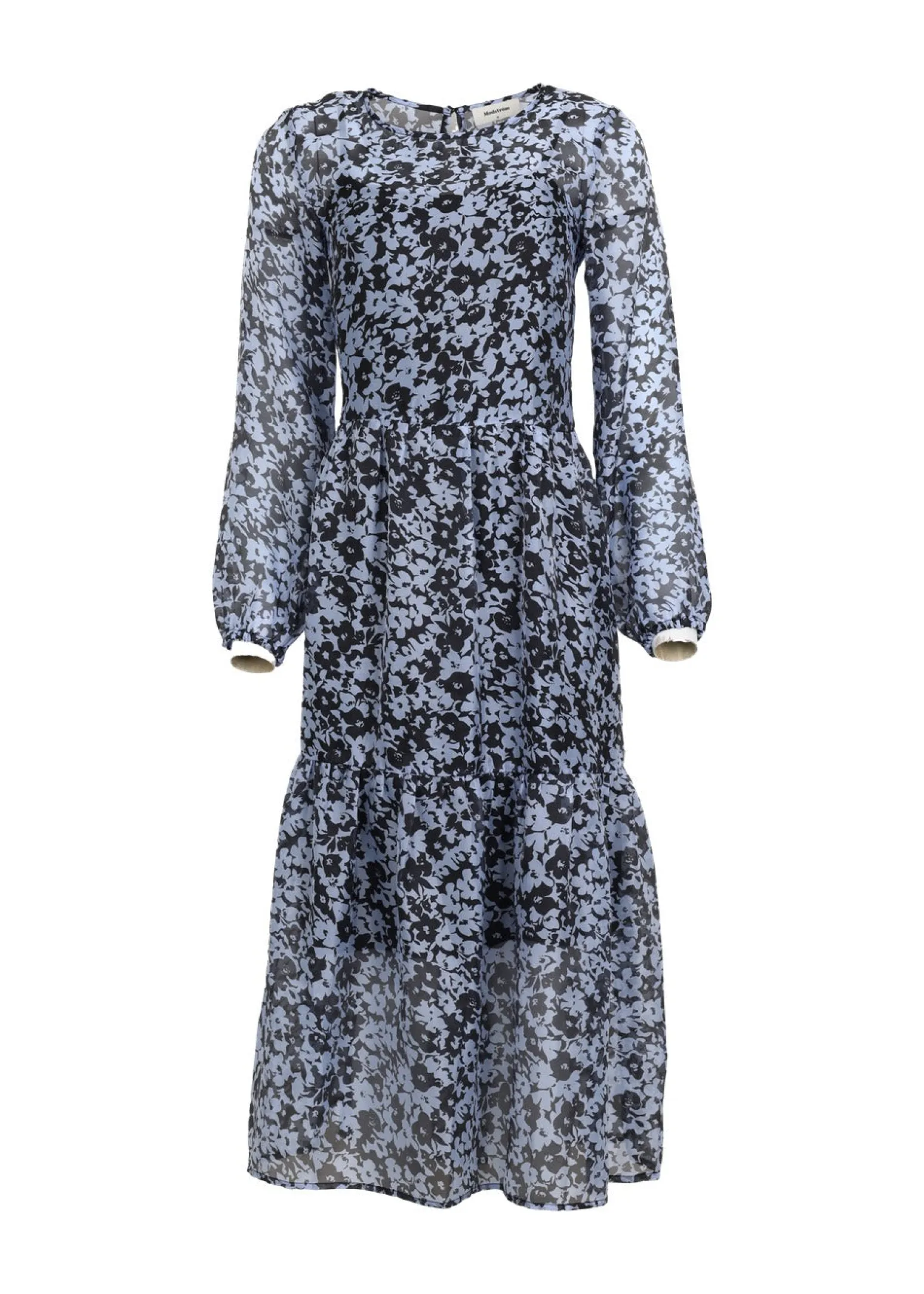 Modström Preloved Honny print dress, varem er en brugt style - Buttercup Blue< Preloved