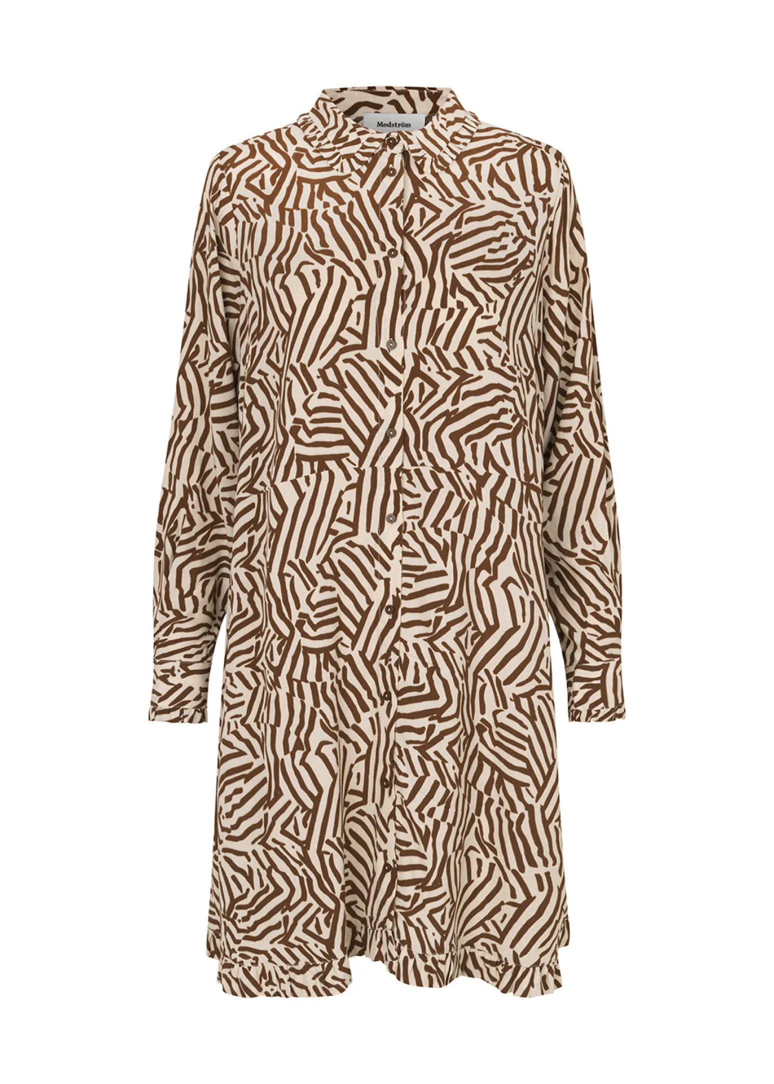 Modström Preloved Nation print dress, varen er en brugt style - Graphic Grid< Preloved