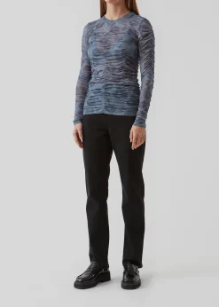 Modström Preloved Nicky print top, varen er en brugt style - Marine Fleur< Preloved