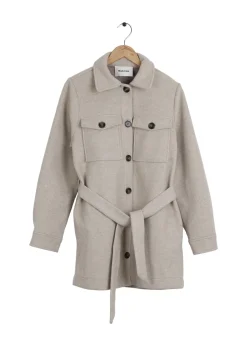 Modström Preloved OliviaMD coatigan - Beige melange< Preloved