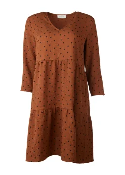Modström Preloved Richie print dress, varen er en brugt style - Brown dot< Preloved