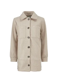 Modström Preloved Tanja solid coatigan, varen er en brugt style - Beige melange< Preloved