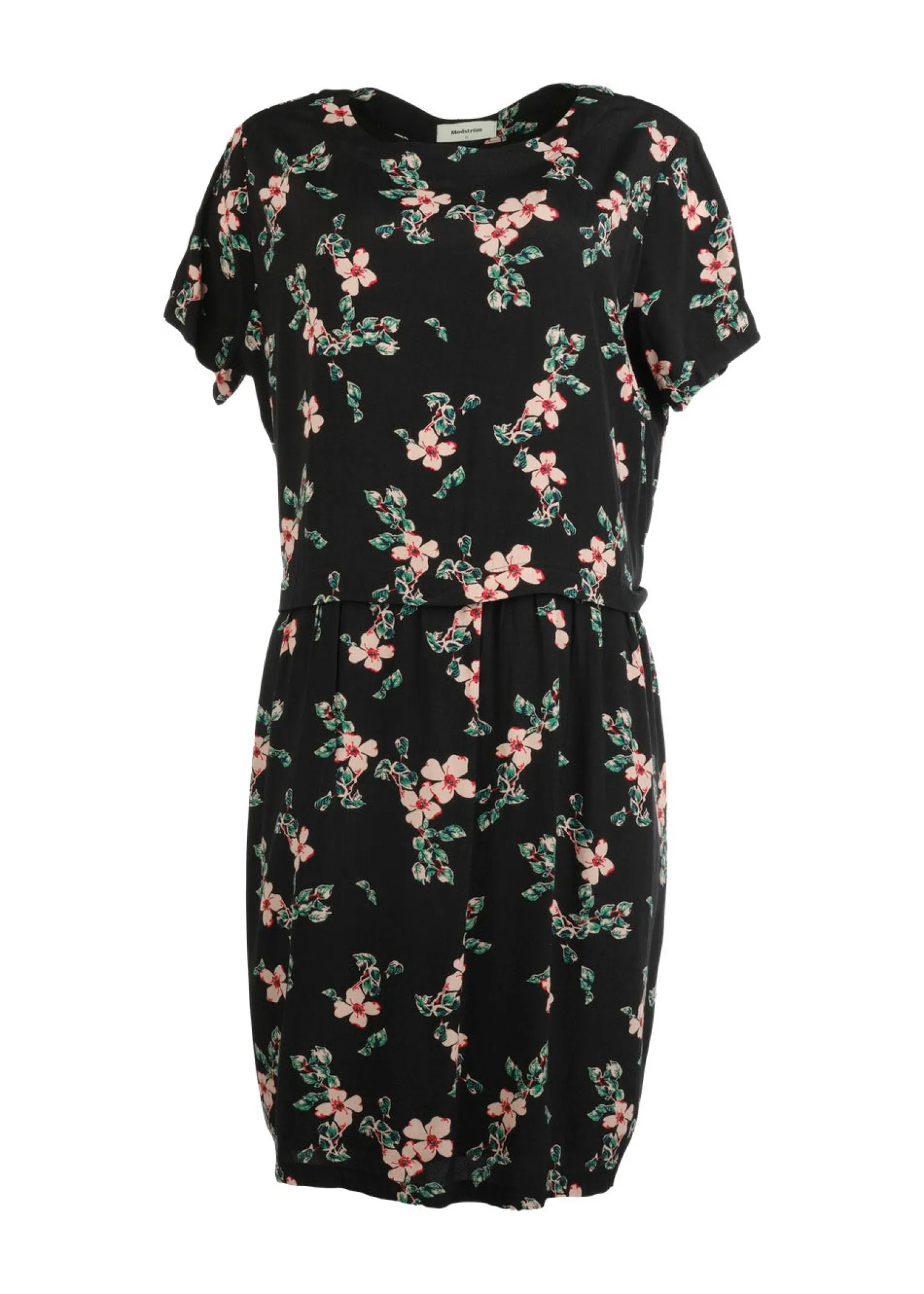 Modström Preloved Tassel print dress, varen er en brugt style - Black bloom< Preloved