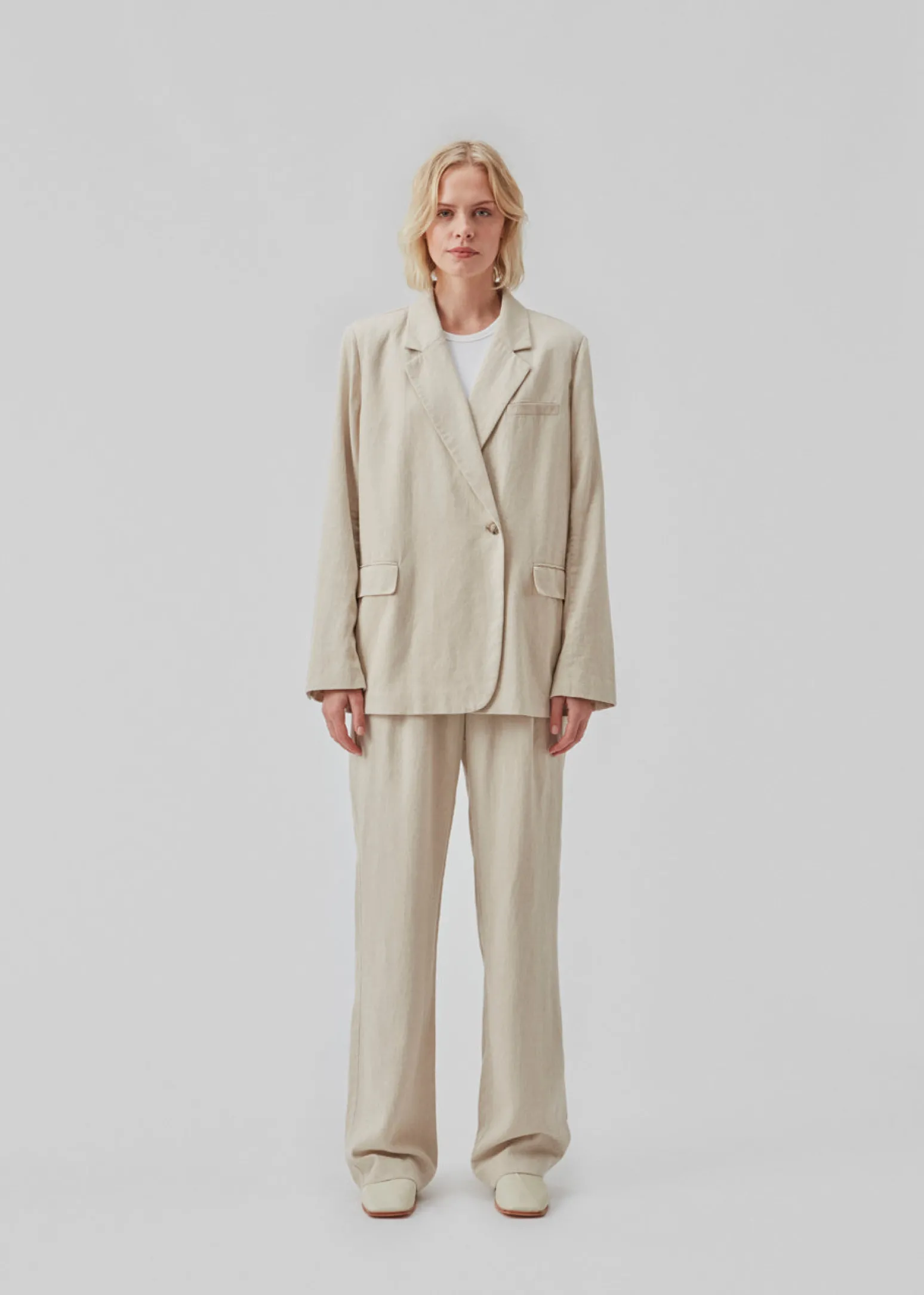 Modström ParkMD pants - Cream Milk< Jakkesæt|Bukser