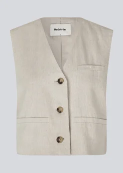 Modström ParkMD vest - Cream Milk< Jakkesæt|Veste