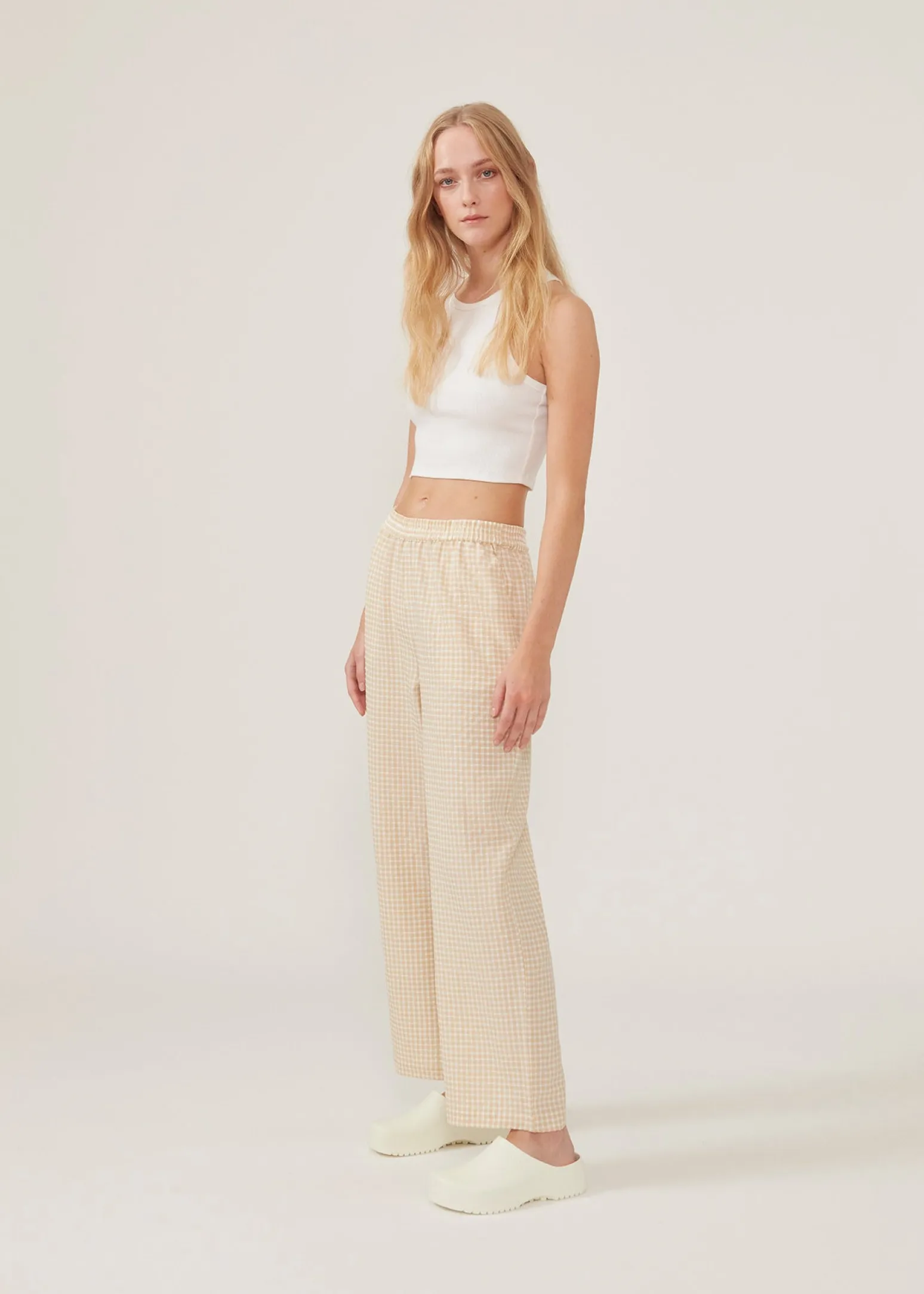Modström RimmeMD pants - Beige Check< Bukser