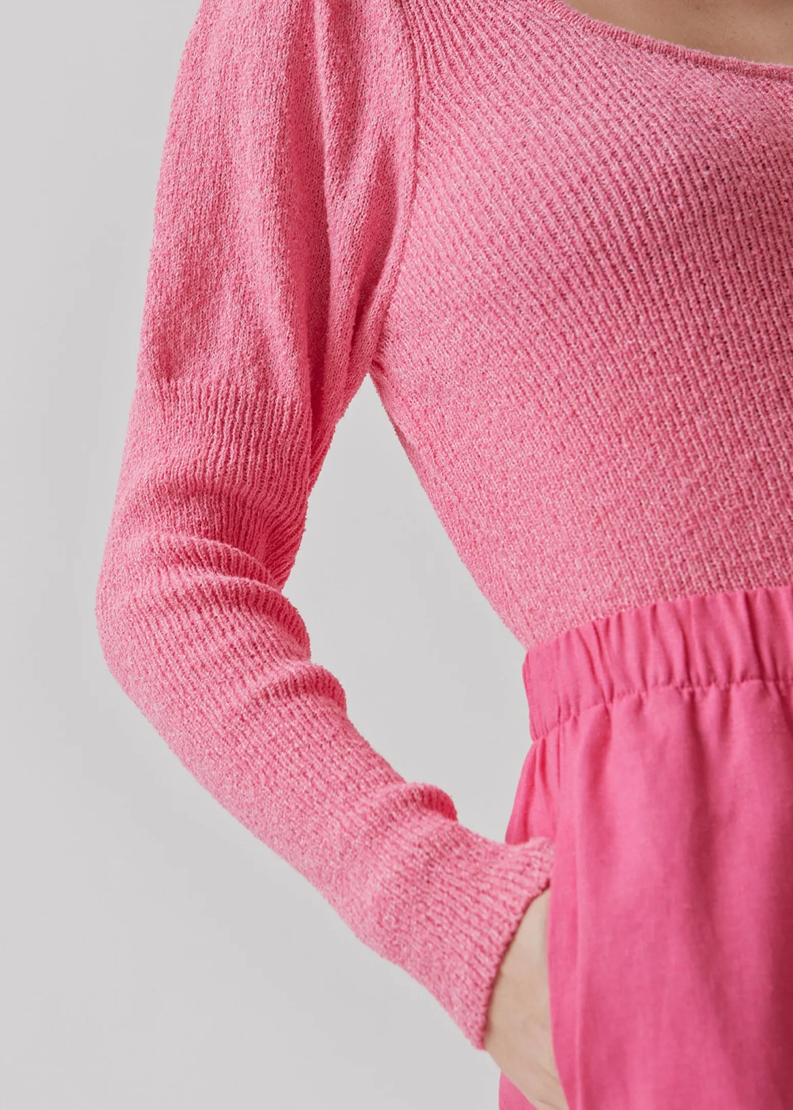 Modström RuthMD o-neck - Taffy Pink< Strik & Bluser