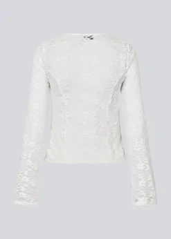 Modström TildeMD ls lace top - Soft White< Toppe