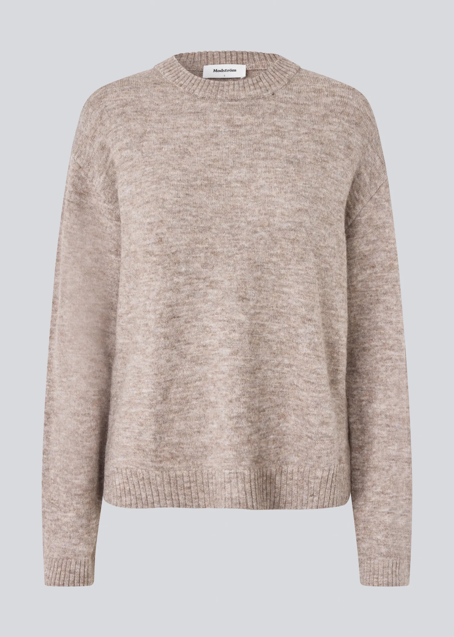 Modström TreeMD o-neck - Beige melange< Strik & Bluser