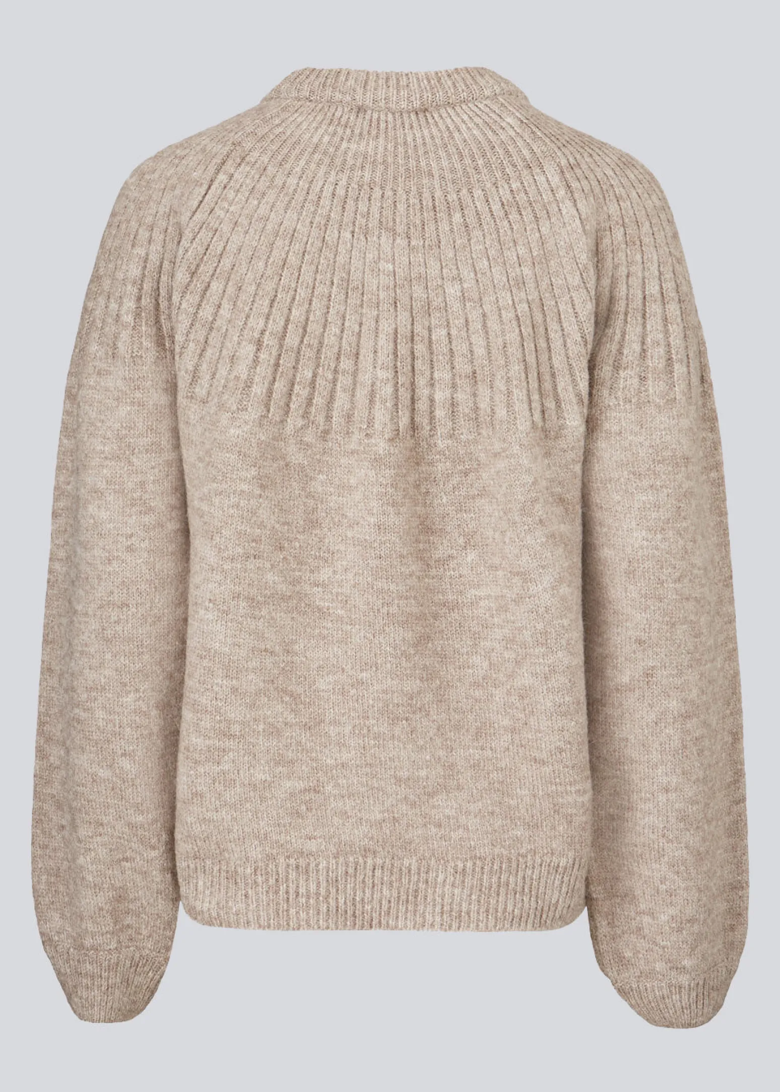 Modström Truce o-neck - Beige melange< Basic|Strik & Bluser