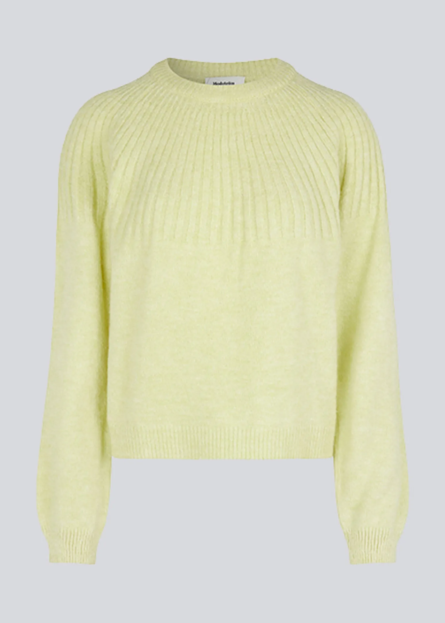 Modström Truce o-neck - Yellow Pear< Strik & Bluser