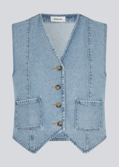 Modström TylinMD vest - Light Blue Wash< Denim|Veste